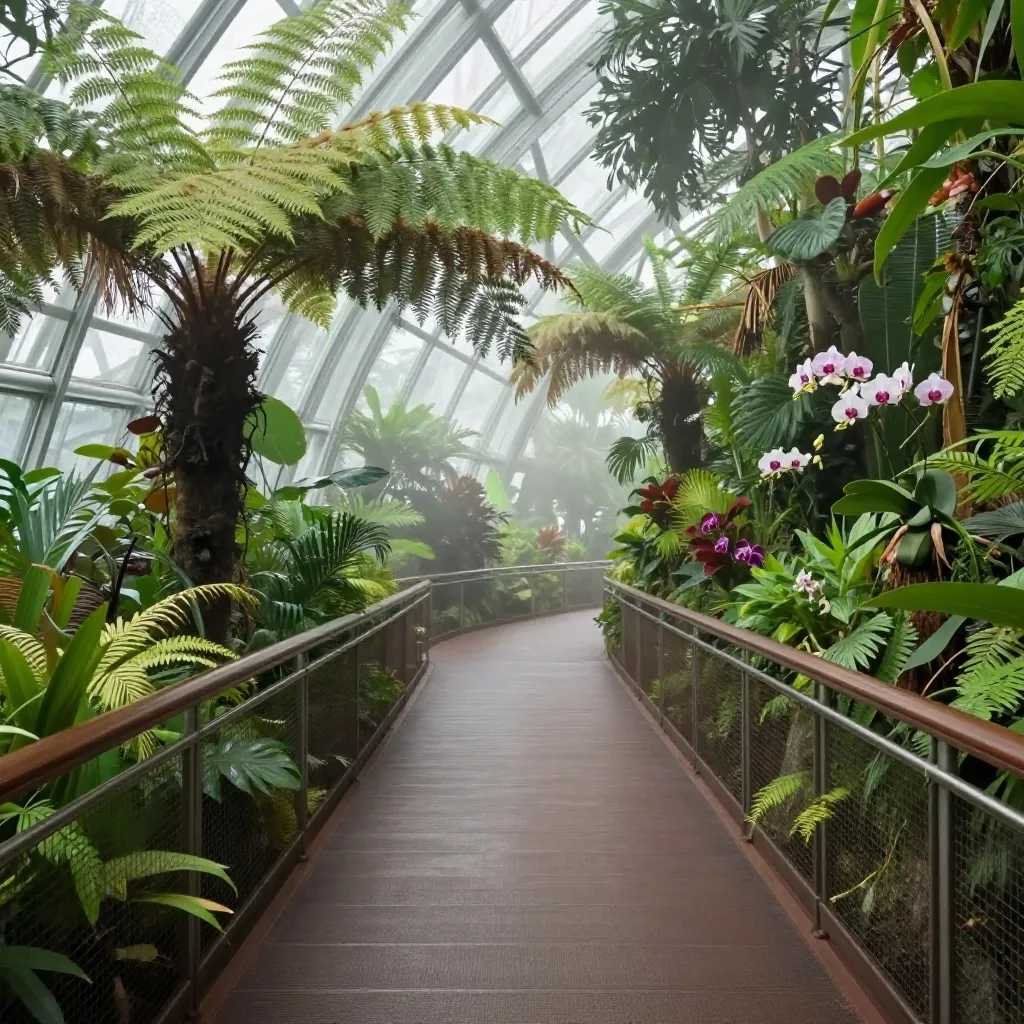 Indoor waterfall veil in Cloud Forest