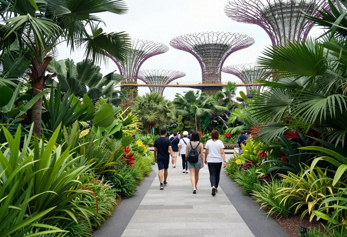 Sheltered path from Floral Fantasy to Supertree Grove
