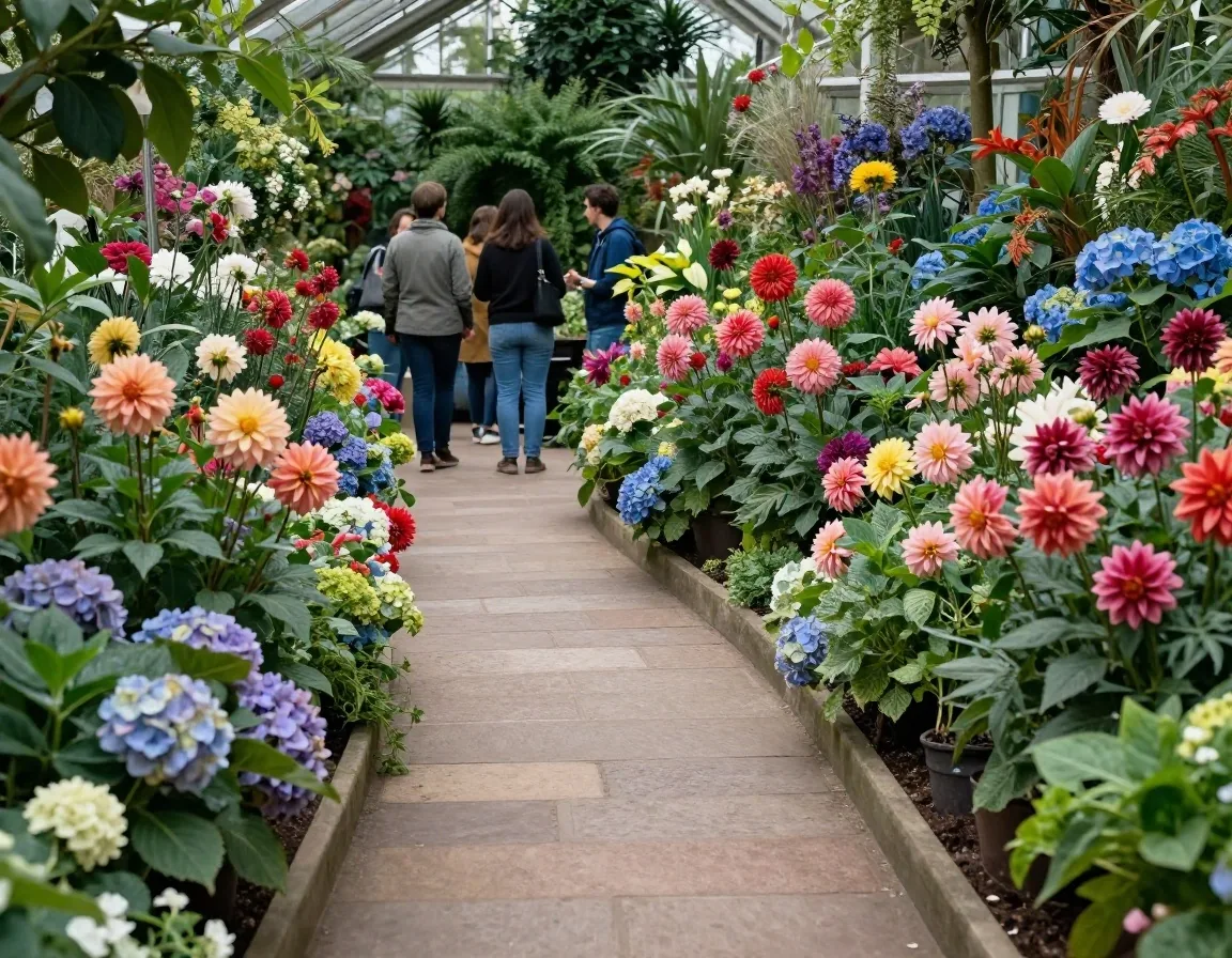 Seasonal floral display in Flower Dome